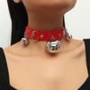 Sexy Punk Gotic din piele PU Choker Metal Link Lanț Clopot Colier Femei Negru Choker Guler Bijuterii Cosplay Accesorii Harajuku