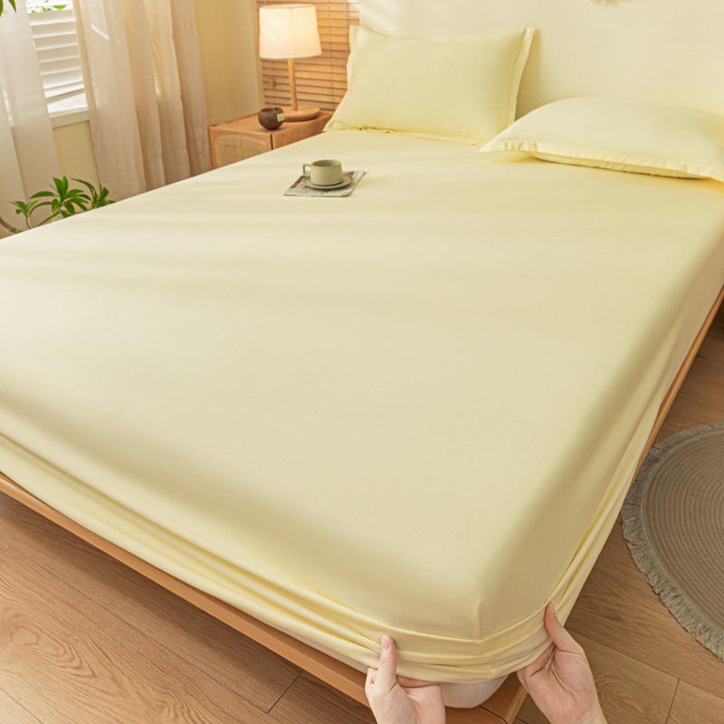 Class A Washed Cotton Non-Slip Fitted Sheet - Soft, Breathable, and Comfortable for Naked Sleep