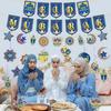 Moon and Stars Eid al-Fitr Paper Bunting Ramadan Hanging Ornament  Islamic Decoration