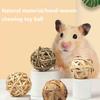 7CM Kauspielzeug geflochtene Naturgrasball - Meerschweinchen Kaninchen Hamster Kleintier Interaktives Spiel Haustier Kauspielzeug XCWJ02