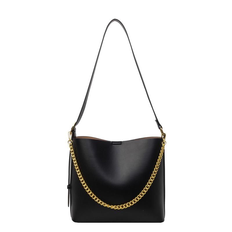Textured Large-capacity Chain Tote Bag Women's New Fashion Student Commuter Bag Shoulder Messenger Bag