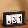 1PC Wooden Flip Calendar Desk Calendar Home Decoration Living Room Porch Office Desktop Wine Cabinet Decoration