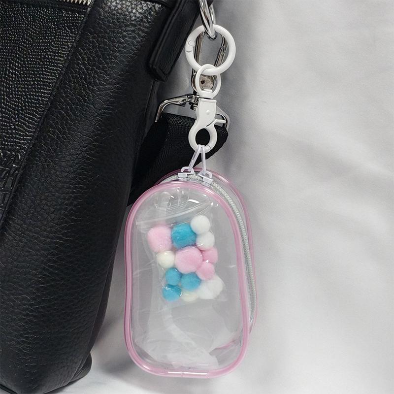 Οθόνη κούκλας Διαφανές κουτί αποθήκευσης Θήκη Mystery Box Τσάντα μπρελόκ Χαριτωμένη οργάνωση κούκλας τσάντας με βελούδινη θήκη για τη σκόνη