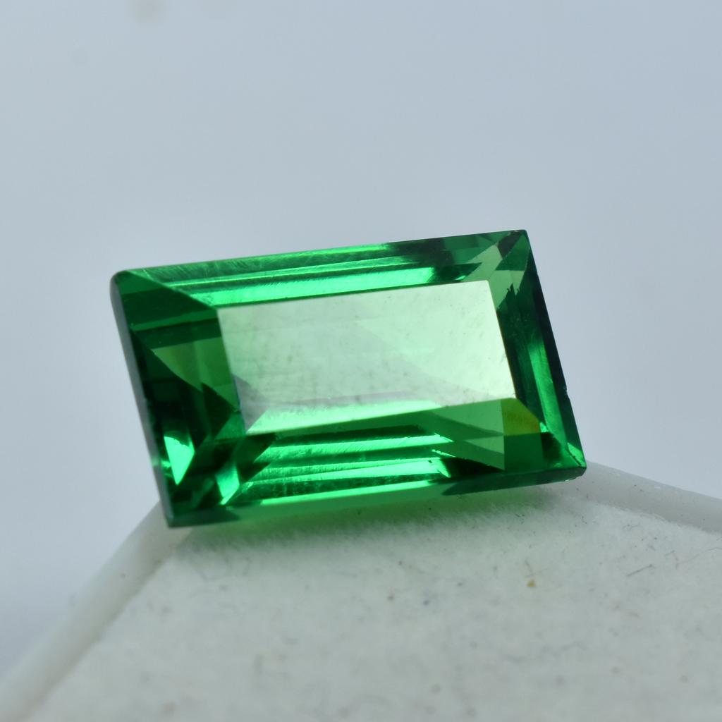 Natural Green Tourmaline Loose Gemstone 9.25 Ct Baguette Cut October Birthstone for Gem Collections