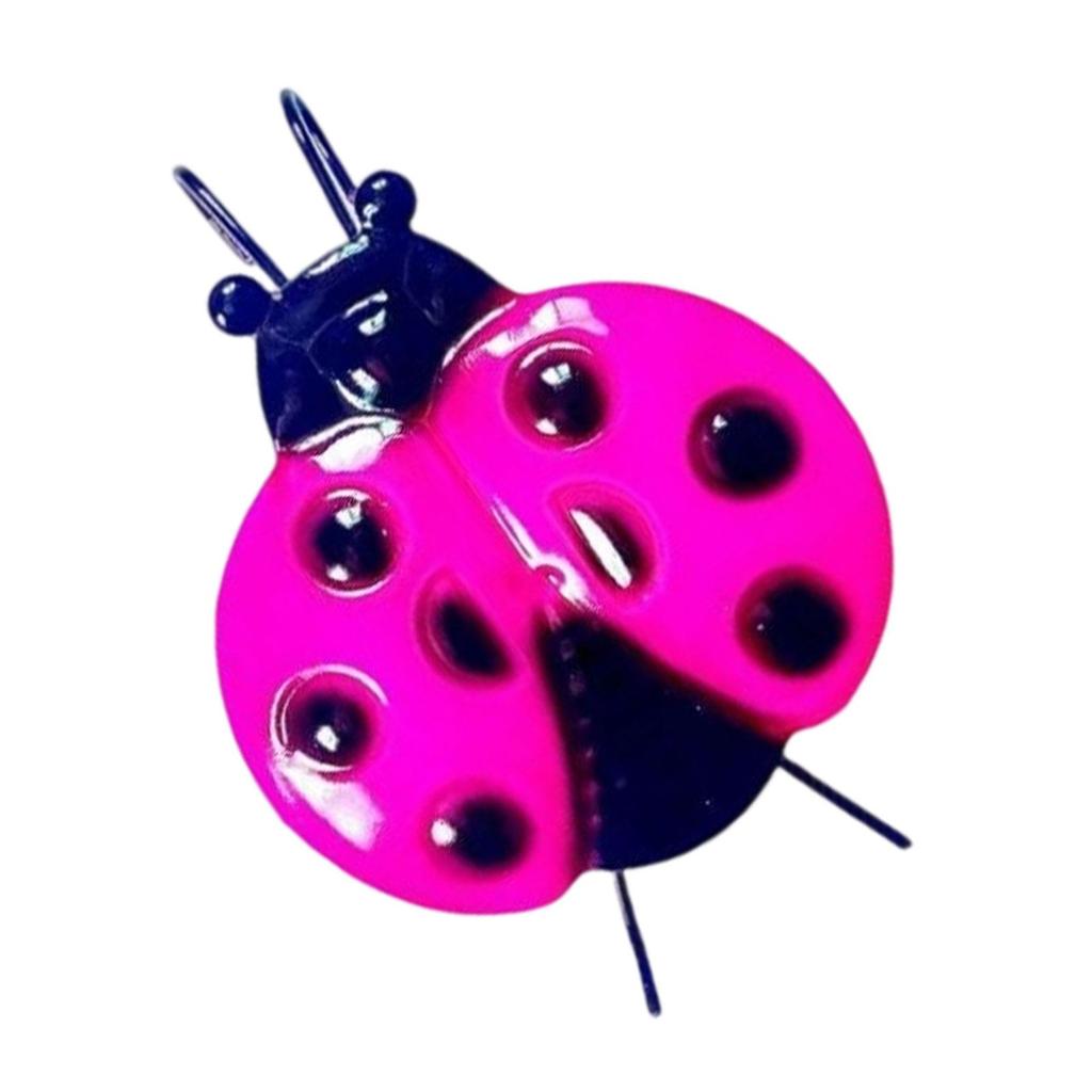 Ladybug Wall Decoration Lawn Ornament Metal Garden Yard Art Decorative Wall Sculpture for Terrace Outside Home Fence Indoor