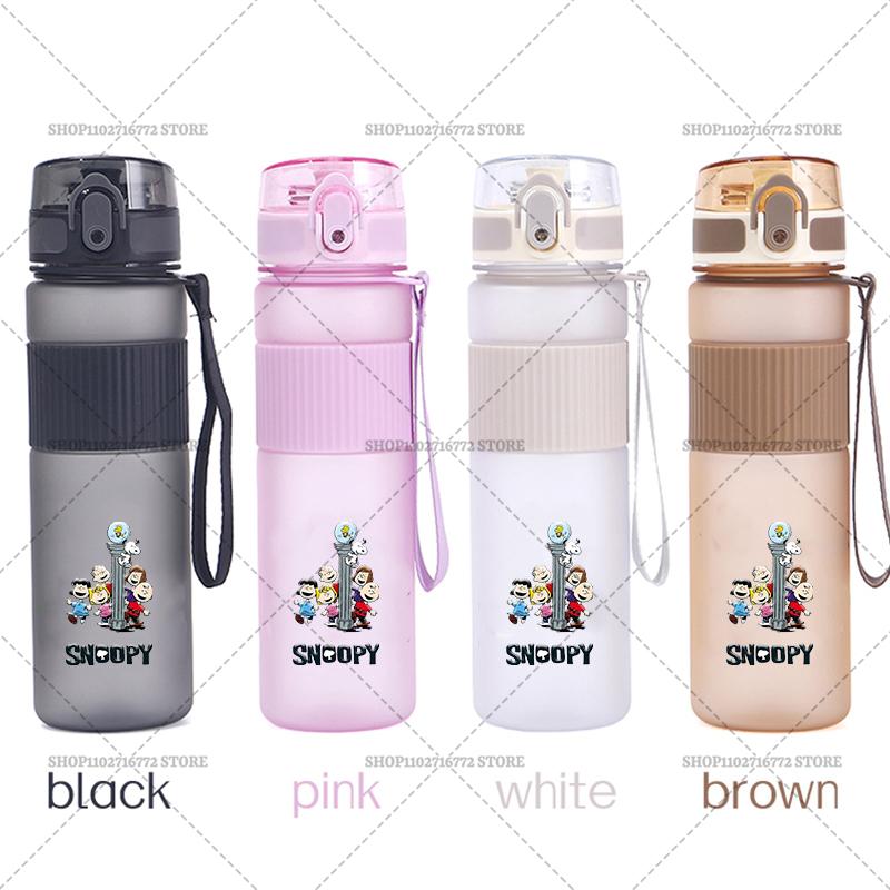 550ml Snoopys Water Bottles Cute Cartoon Drinking Cup Portable Cups Women High Quality Sport Leak Proof Mug Bottle Birthday Gift