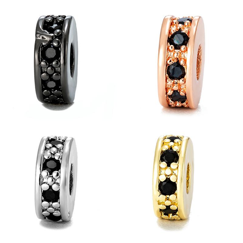 Wholesale Micro Inlaid Accessories Single Row Zircon Separated Beads Loose Beads for Bracelets Necklaces DIY Handmade Jewelry