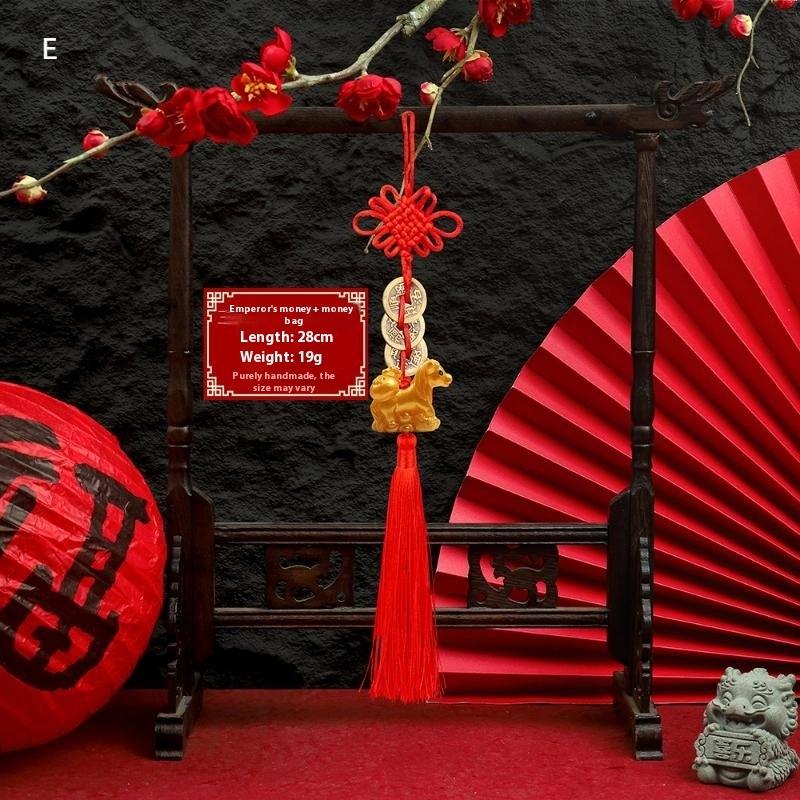 2026 Year Of The Horse Wall Hanging Ornament Chinese  Year Red Gold Lucky Decoration Housewarming Gifts