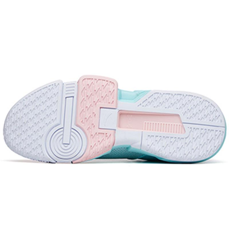 Anta Craze 1 TD Cushioning, Slip Resistant, Abrasion Resistant Coverage Low Top AUTO ARCH Basketball Shoes Blue Pink Sneakers 112221618-3