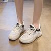 2025 New Spring and Autumn White Shoes Korean Version of Fashionable Female Students Mesh Women's Shoes Breathable and Heightened Casual Sports Boa