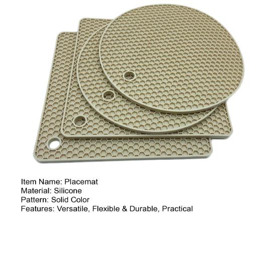4Pcs Silicone Trivet Mats for Hot Dishes Heat Resistant Hot Pads Pot Holders Flexible Placemats Non-Slip Multi-Purpose Kitchen Tool