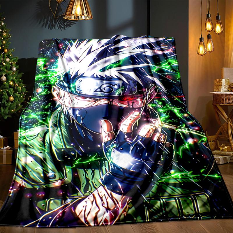 Dark Anime ninja Character Blanket Lightweight Ideal Bedding Blanket Perfect for Travel, Camping, Living Rooms, Offices, Sofas, Fan Christmas gift