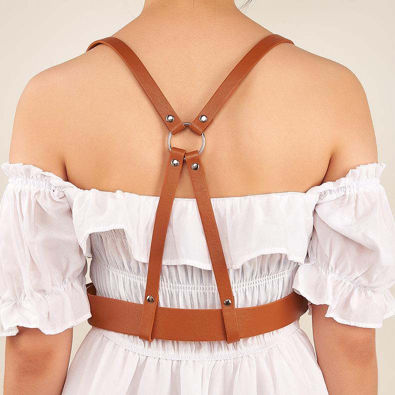 Functional Punk Style Strap Belt Women'S Street With Dress Jk Shirt Suspender Belt Seal Decorative Tide