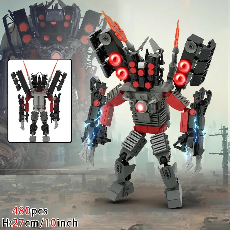 Moc Skibidi Toilet Builing Blocks Titan Clock Man 2.0 Camerman Speakerman TVMan Bricks DIY Moddel Toys For Kids Gift Easter Toys