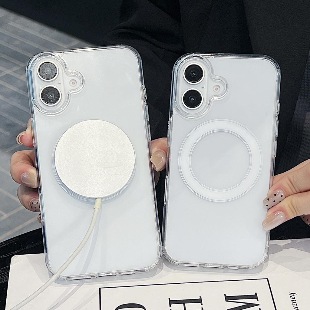 Applicable To Apple 16 Magnetic Magsafe Mobile Phone Case IPhone 15 Promax Transparent 14 Acrylic 13