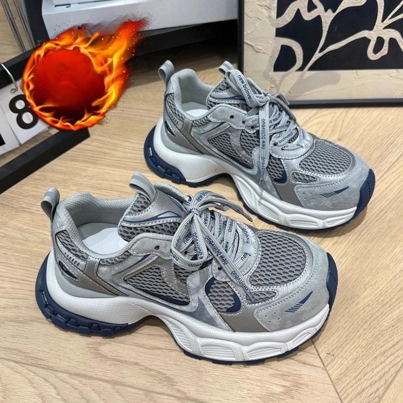 

New Thick-soled, Height-increasing, Versatile and Sporty Casual Cotton Shoes for Women with Fleece Dad 35