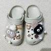 Coal Briquette Plush Doll Shoe Ornaments: Removable & Cute Clog Accessories 