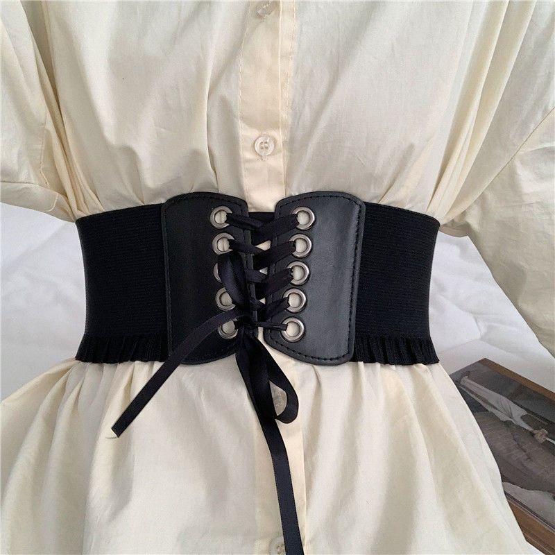 Elegant Womens Waist Belt With Ruffled Edge Design Perfect For Dresses Shirts And Casual Styles