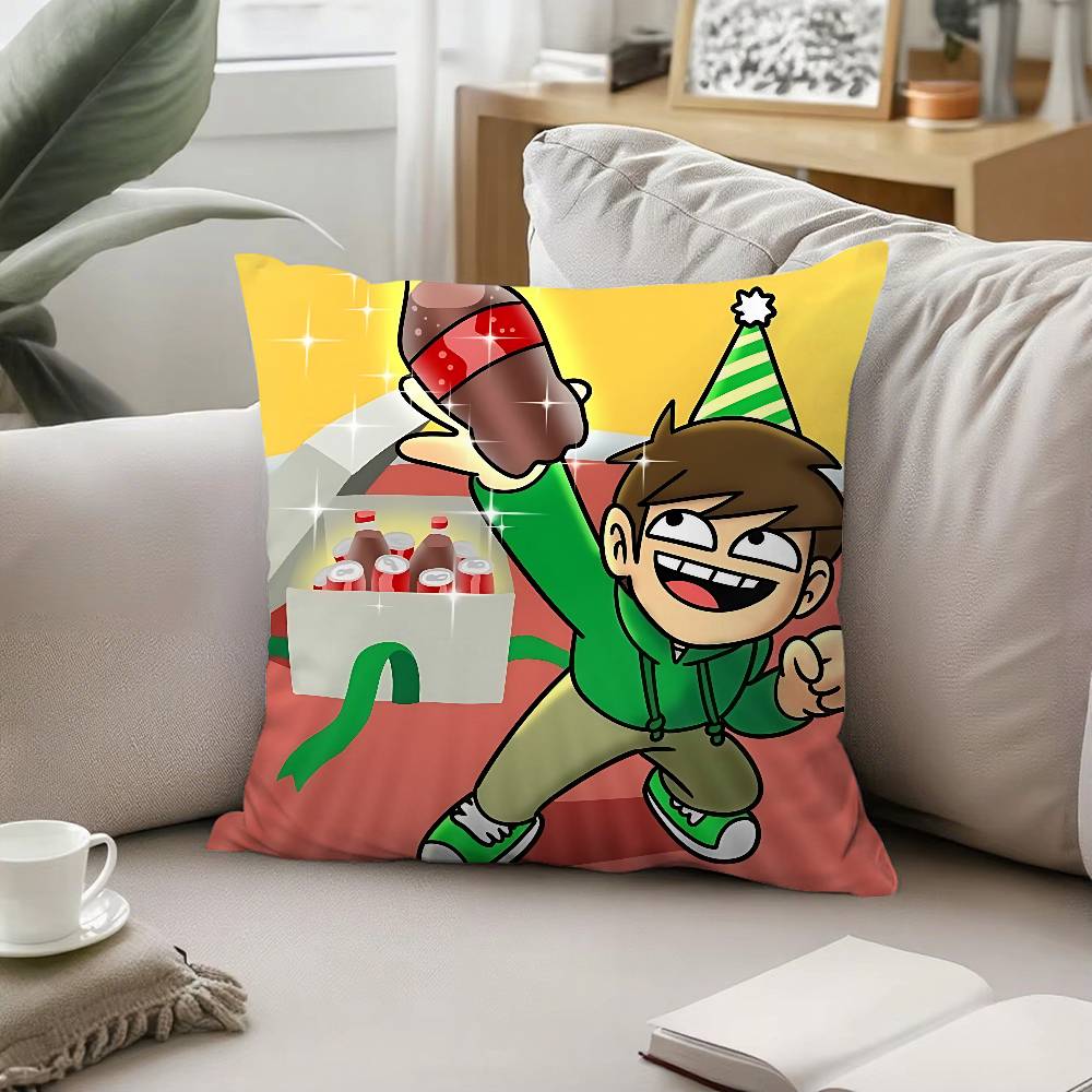 Anime Eddsworld Tord Throw Pillow Covers Pattern Cushion Cover Suitable For Sofa Bedroom Car Pillow Cover