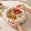 Creamy Dried Fruit Dessert Tray Storage Box with Lid Candy Tray European Fruit Tray Light Luxury High-end Sense