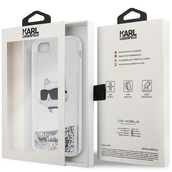 Karl Lagerfeld Klhci8Lnchcs Iphone 7/8/Se 2020 / Se 2022 Srebrny/Silver Hardcase Glitter Choupette Head