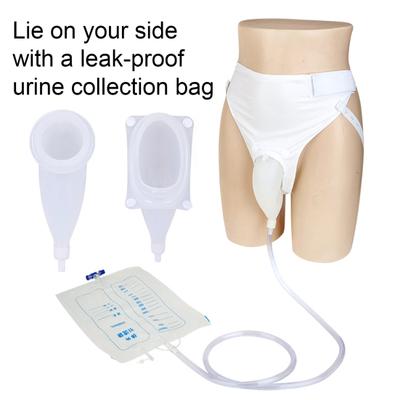 Noszony Kolektor Moczu Oddychające Spodnie Mocujące Silikonowa Kapsułka Zbiorcza z Workami Drenażowymi 2000 ml 1000 ml i Cewnikiem 1,2 m