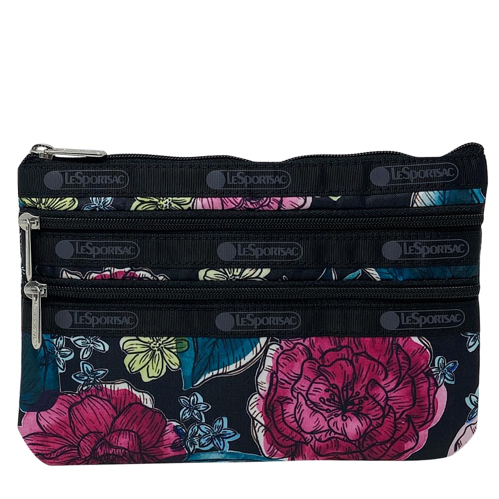 

LeSportsac 3ZIP Cosmetic Pouch for Women 7158 (LeSportsac) (PAINTED BLOOMS) [Used]