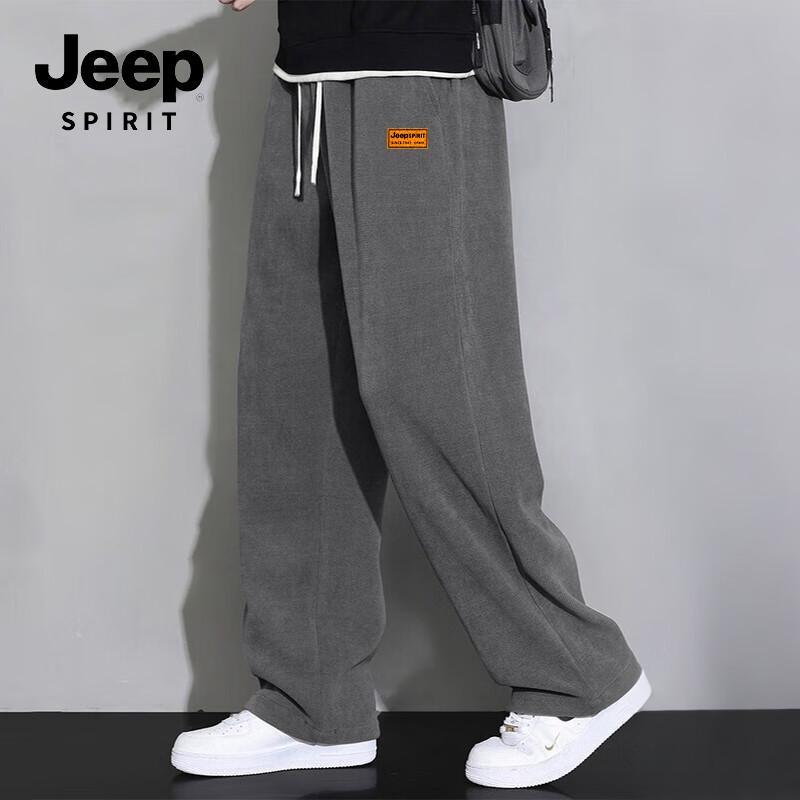 JEEP SPIRIT Men's Fleece Chenille Casual Pants