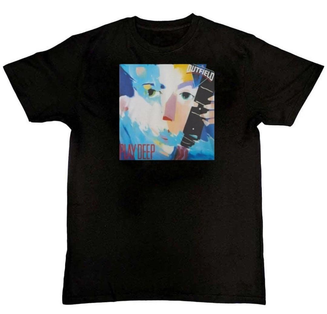 The Outfield Play Deep Rock Band Graphic Print T-Shirt XXXL