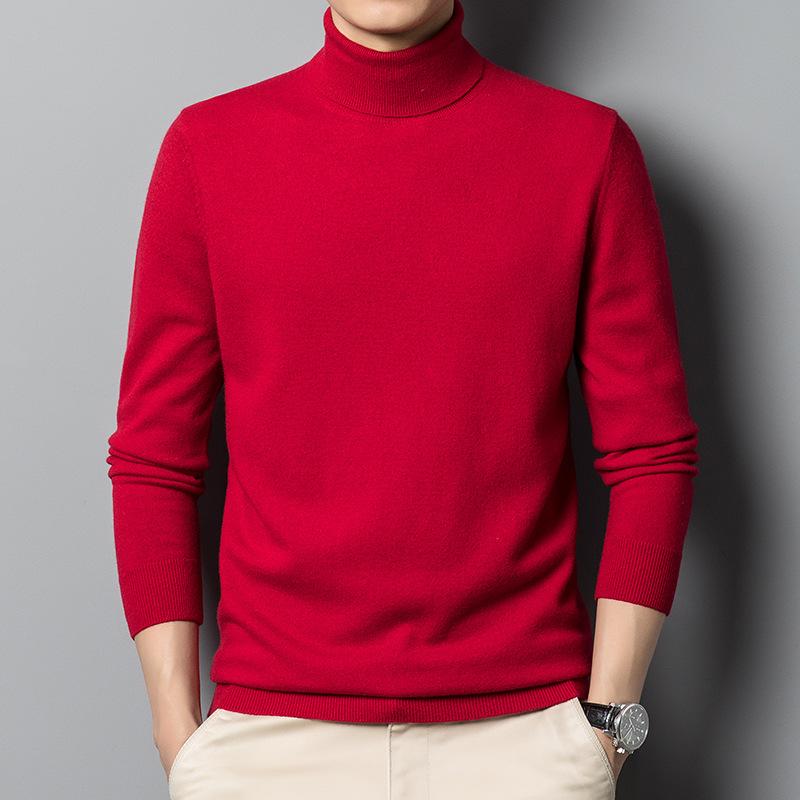 Men`s Cashmere High Neck Sweater -