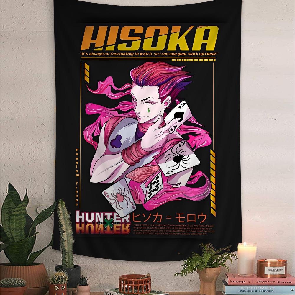Hunter X Hunter Hisoka Anime  Printed Large Wall Tapestry Indian Buddha Witchcraft Bohemian Hippie Wall Art Decor