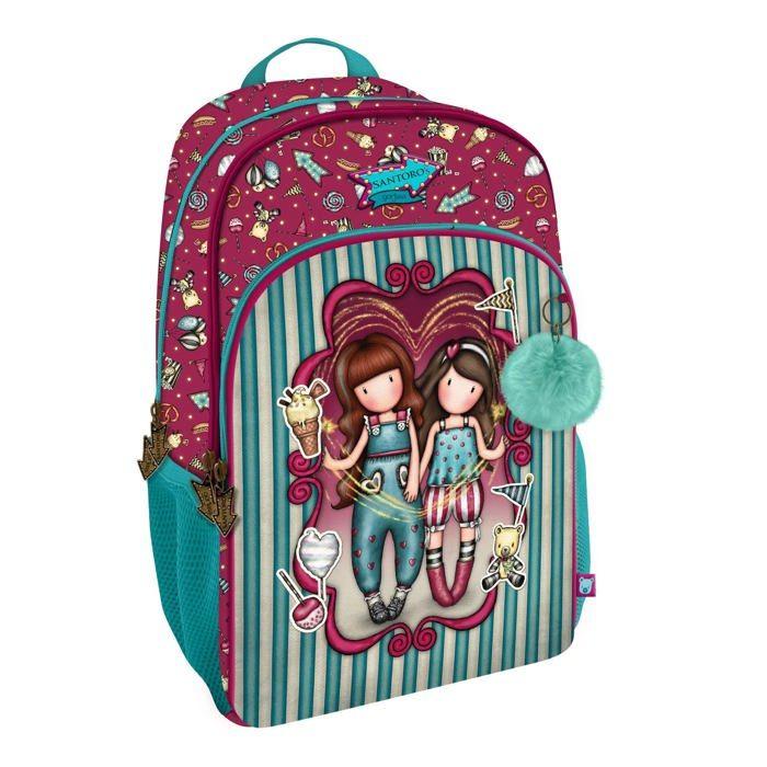 Sac à dos - SANTORO - Gorjuss™ Fairground - Multicolore - Compartiment ordinateur - Paillette