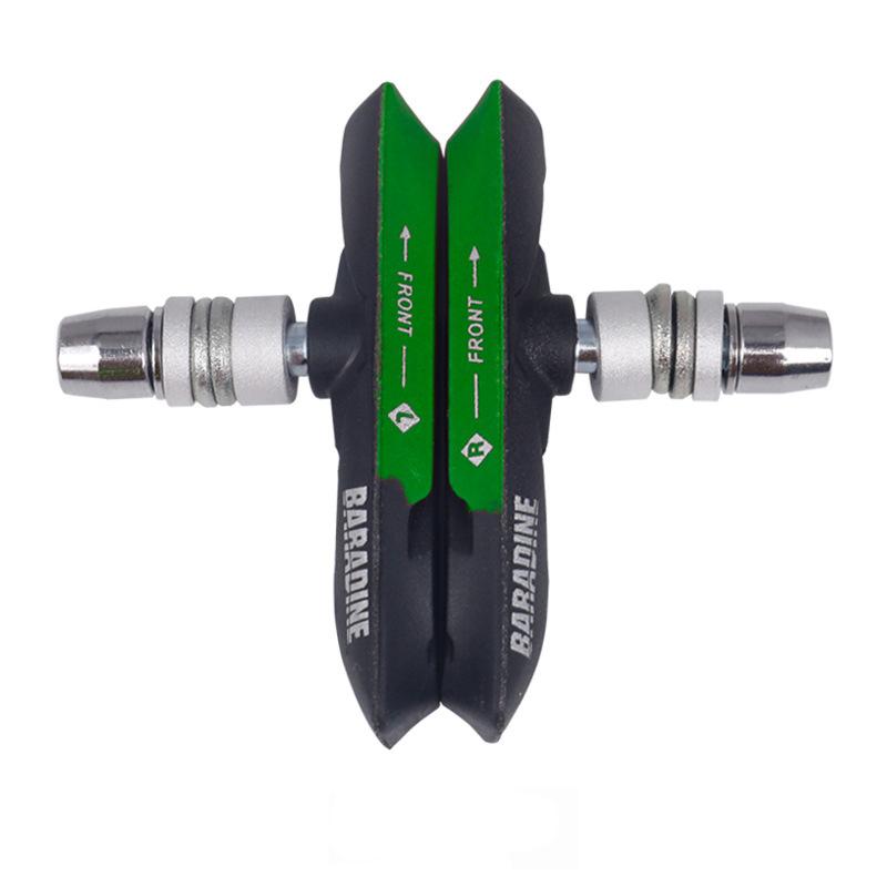 

73 мм MTB V-Brake линейные механические колодки двойные тормоза составные велосипедные тормозные колодки для всепогодного использования зелёный