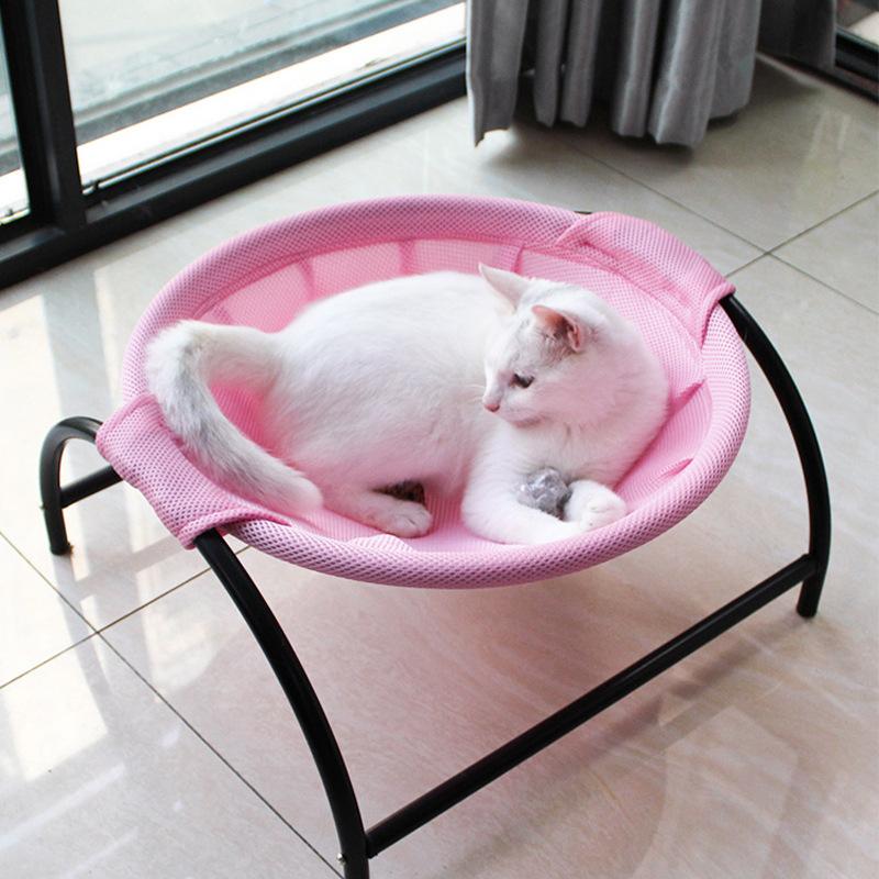 

Pet Moisture-proof Breathable Bed Easy Washed Off Ground Four-season Cat Dog Arched Shelf Hammocks Beds Pet Furniture Products