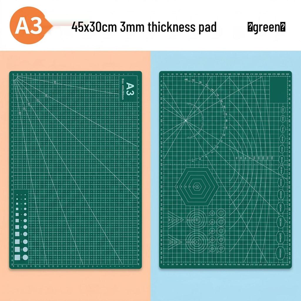 A2/A3/A4 Double-Sided Cutting Mat for Desktop Protection and Crafting - Ideal for Carving, Eraser Stamping, and Paper Cutting.