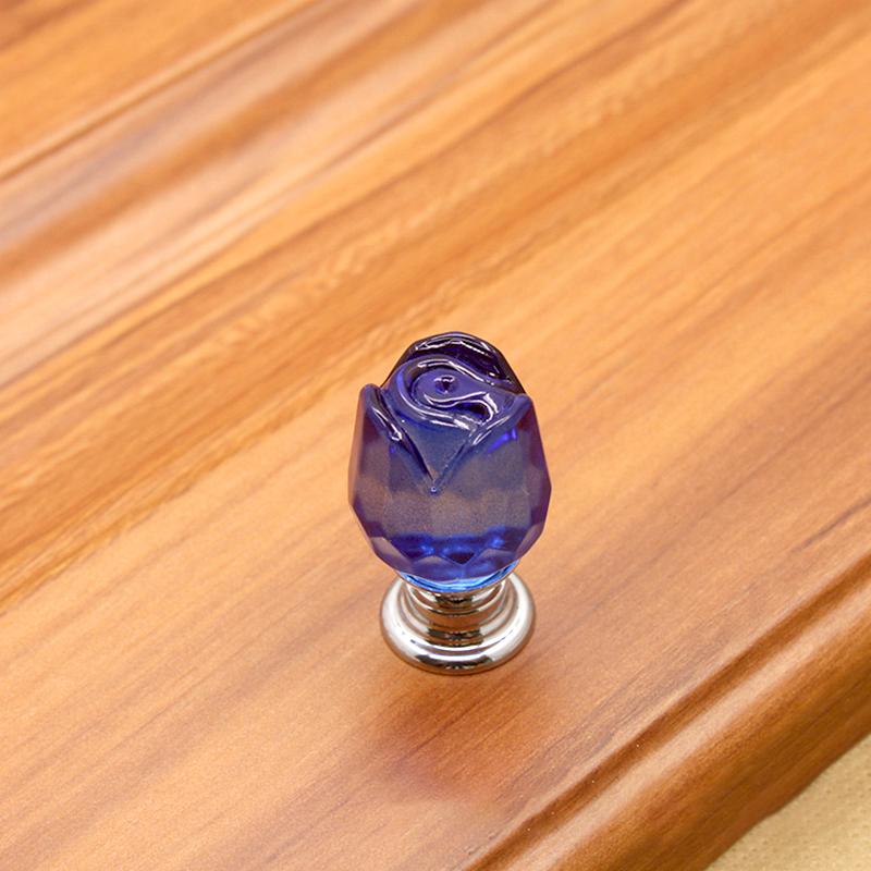 

1/2 шт. мебельная ручка DIY дверные ручки 20 мм аксессуары для ванной комнаты одно отверстие прозрачная хрустальная роза ручка шкаф тяги 1PC