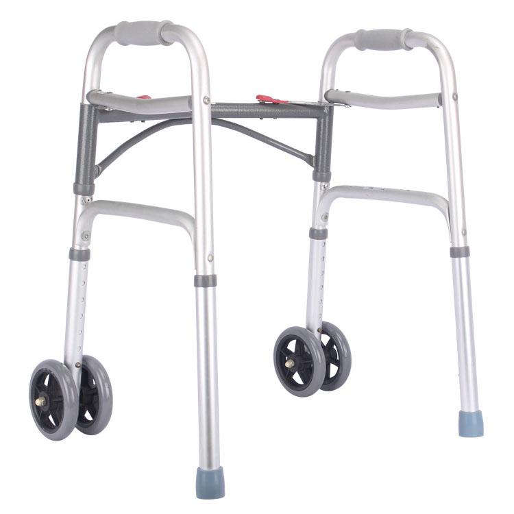 Heavy-Duty Folding Walker with Wheels for Seniors, Adults, Medical Walker, Bariatric Walker,Extra Wide Front Wheel Walker