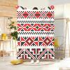 Slavic Traditional Throw Blanket Ethnic Cross Stitch Geometric Pattern Couch Sofa Soft Bedding Quilt Boho Vintage Room Decor