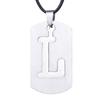 ZRM Jewelry Stainless Steel 26 English Alphabet Pendant Necklace Men Jewelry Personality Hollow Letter Pendant Friends Gifts