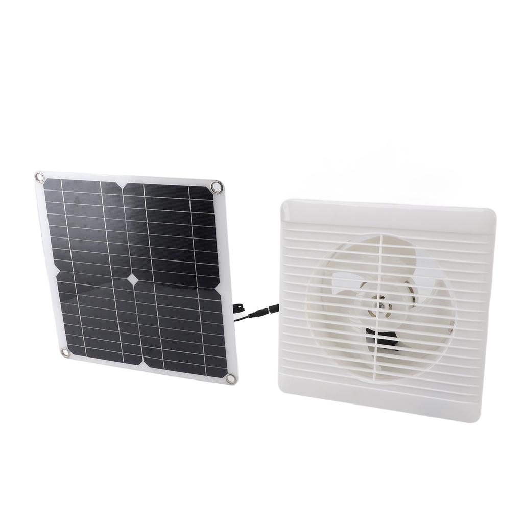 Solar Fan 12W 12V DC Monocrystalline Solar Panel Powered Exhaust Fan for Outdoor Greenhouse