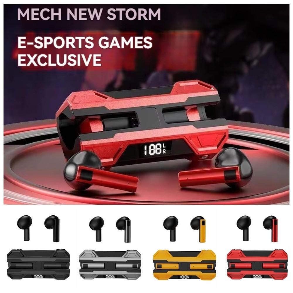 Metal Style Wireless Earphones Stereo Ergonomic Gaming Earbuds Wireless Bluetooth Earphone  Sports