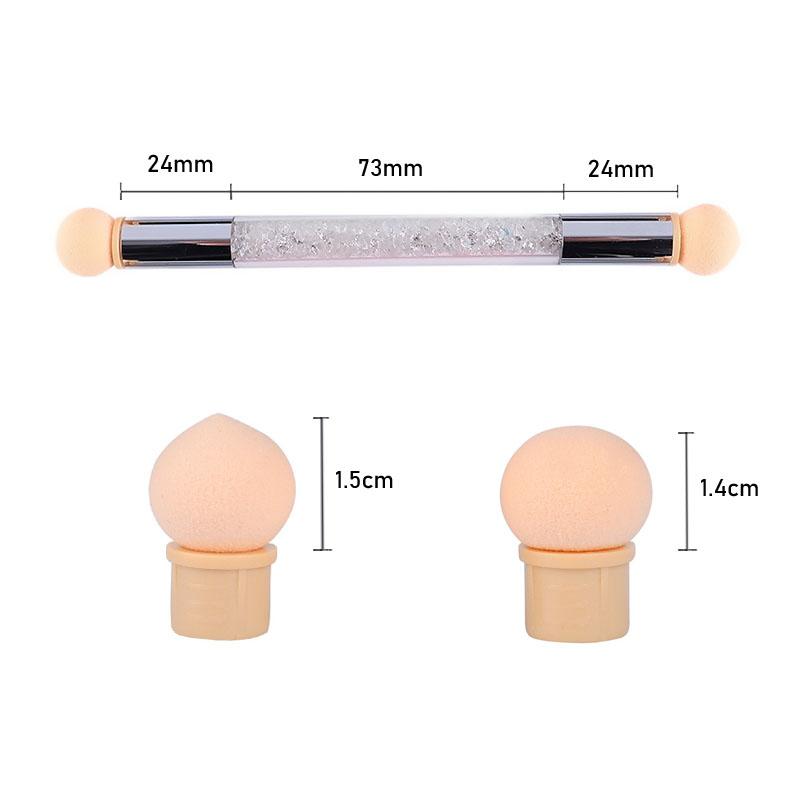 Sponge Heads Replacement Nails Color Gradient Brush Glitter Art Gel Polish Powder Dotting Pen for Manicure Tools ZJS05