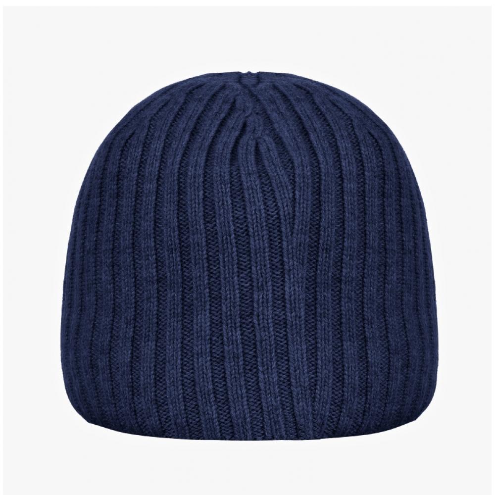 Acne Studio C40387 Navy Melange  Ahe  Face Logo Patch Beanie