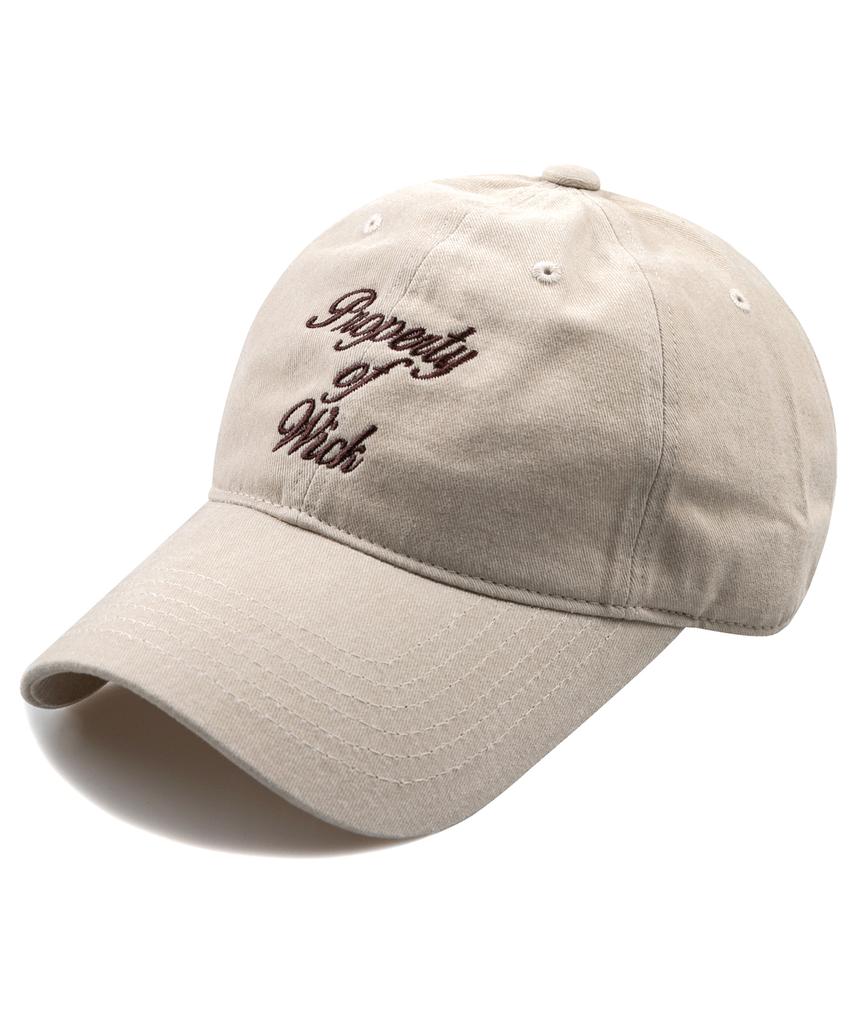 Wig Length Property Pigment Ball Cap-Beige