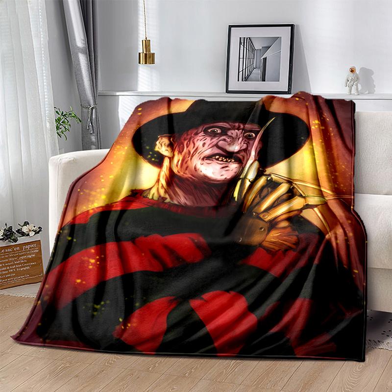 Freddy Krueger Horror Movie Poster PrintPrint Blanket, Soft Blanket For Sofa Office Bed And Travelling Daughter Birthday Gift esj306