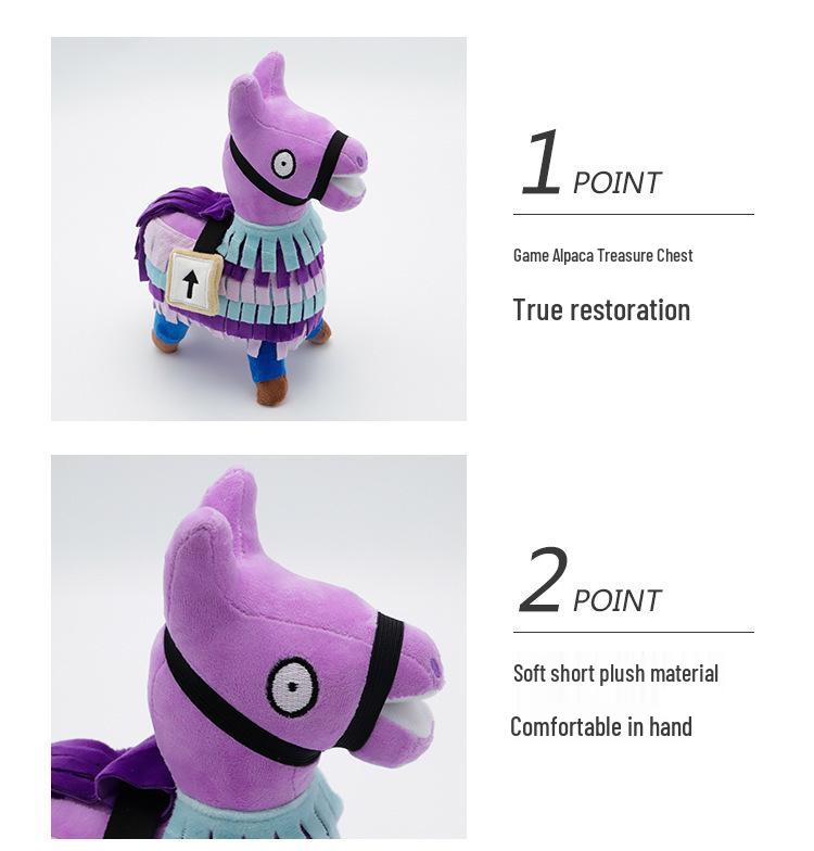 Fortress Alpaca Purple Horse Plush Figure - Night Treasure Game Toy