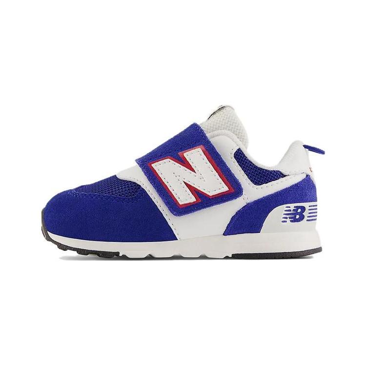 

New Balance 574 New-B Детские кроссовки на липучке для малышей Royal White Blue-Red NW574RT1 27.5