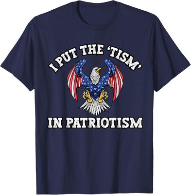 Ich Setze Das Tism in Patriotismus Amerika USA Adler Sportlicher Adler Unisex T-Shirt