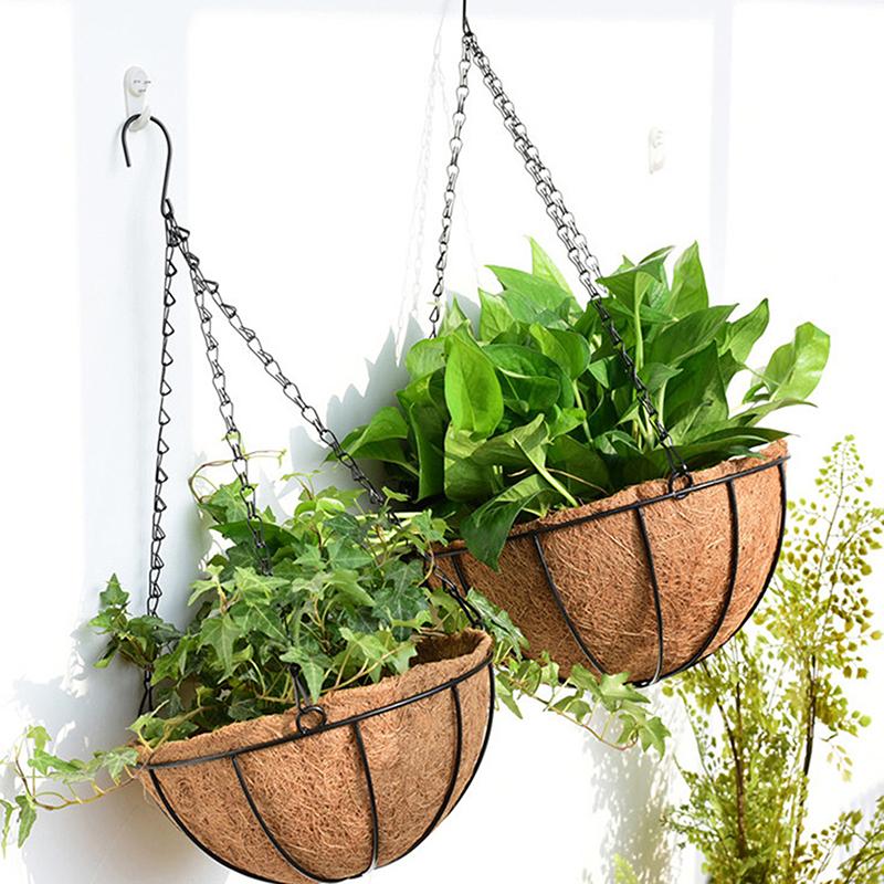 Natürliche Kokosfaser-Einsätze, dicke Kokosfaser-Einsätze für Gartenpflanzgefäße, runde Pflanzeinsätze für Hängekörbe, Ersatzeinsätze