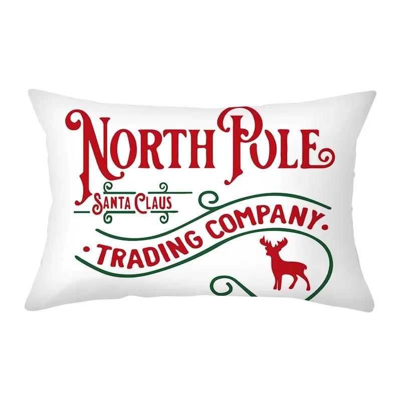 Christmas Cushion Cover Red Pillowcase Sofa Decoration Pillow Home Decor